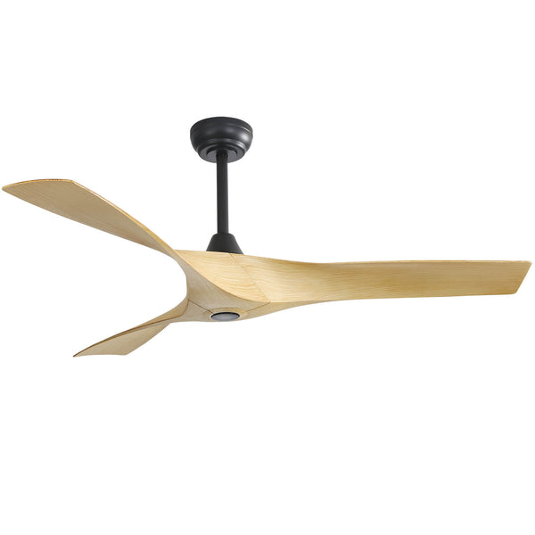 Sofucor KBS-52159 52" Ceiling Fan No Light With Remote 3 Curved ABS Blades