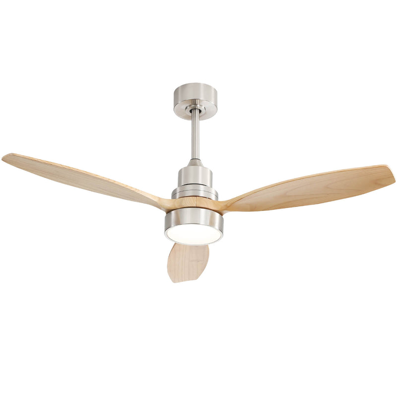 Sofucor KBS-52K076 52 Inch Ceiling Fan With Light Remote Wood Blades