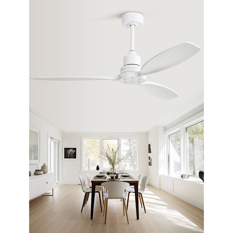 Sofucor KBS-52K076 52 Inch Ceiling Fan No Light Wood Blades Remote Control