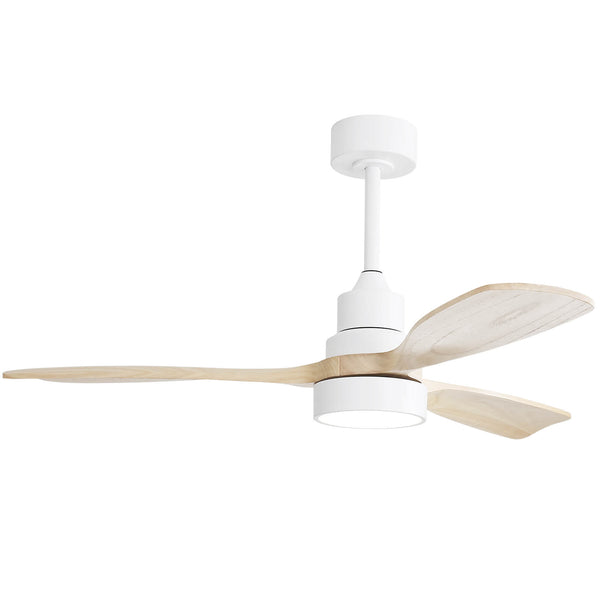 Sofucor KBS-48K006 48'' Ceiling Fan With Light Remote DC Motor 3 Wood Blades