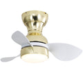 Sofucor 22 Inch Low Profile Flushmount Ceiling Fan With Light Remote