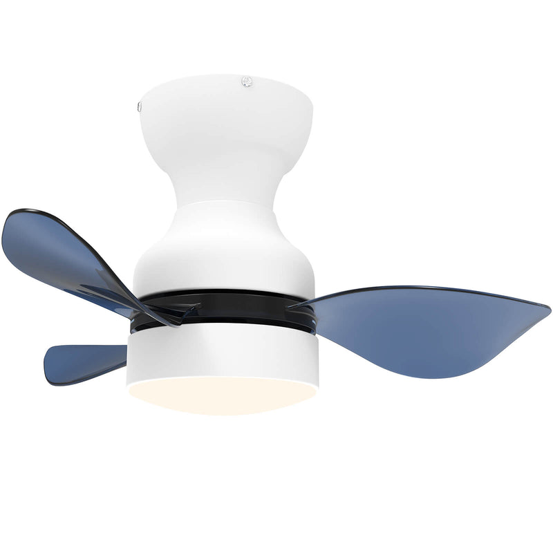 Sofucor 22 Inch Low Profile Flushmount Ceiling Fan With Light Remote