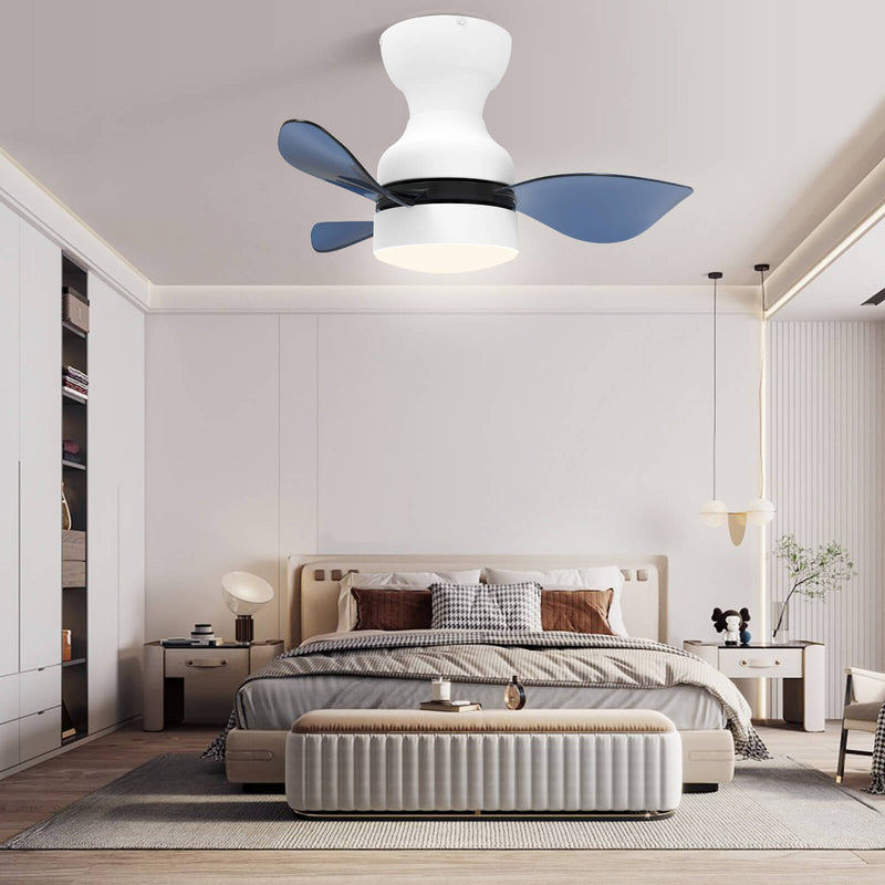 Sofucor 22 Inch Low Profile Flushmount Ceiling Fan With Light Remote