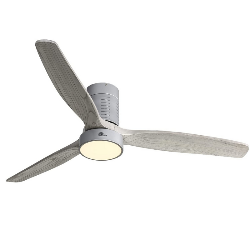 Sofucor KBS-52245 52'' Flush Mount Ceiling Fan With Light Remote Control Low Profile