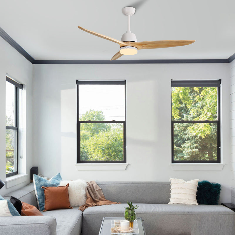 Sofucor 56'' Propeller Ceiling Fan With Remote Control Light DC Motor